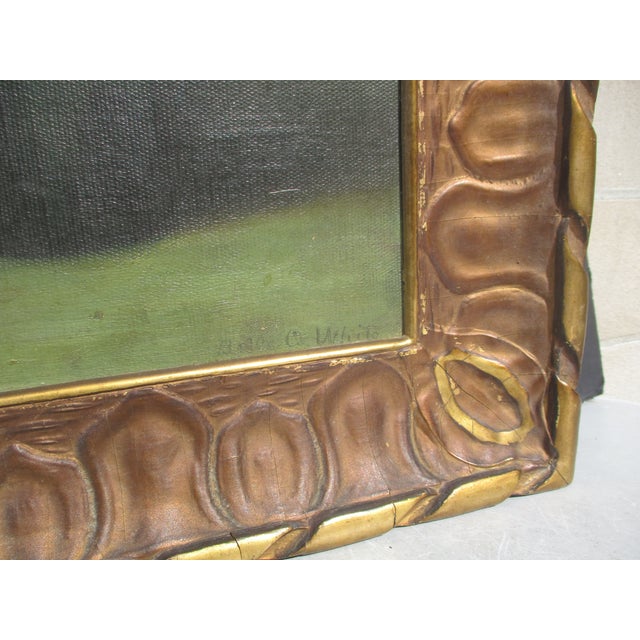 Avocado Yellow Rose Bouquet Stilllife by Belle Caddy White Early 20th For Sale - Image 8 of 8