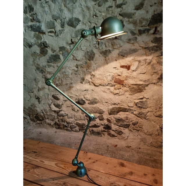 Vintage French Industrial Lamp in Green by Jean-Louis Domecq for Jieldé, 1960s For Sale - Image 10 of 18