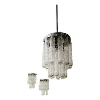 Murano Glass Light Fixtures from Venini, 1970s, Set of 3 For Sale