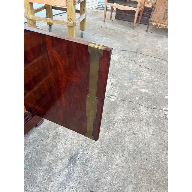 French 19th Century Louis Philippe Carrara Marble Top Flame Mahogany Buffet For Sale - Image 9 of 12