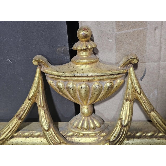Ethan Allen Late 20th Century Ethan Allen Gold Guilt Bevel Edged Triple Hanging Mirror Mantel Mirror For Sale - Image 4 of 6