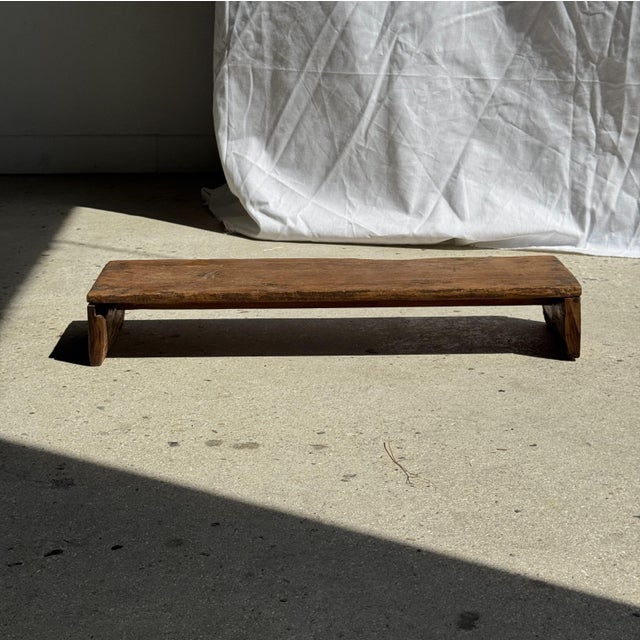 Small Indonesian Teak Bench, 1980s For Sale - Image 10 of 10