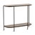 Contemporary Modern Rounded Taupe Marble & Iron Console Table For Sale - Image 3 of 6