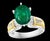5.5 Carat Oval Cut Emerald and Diamond in 18 Karat/Platinum Two-Tone Ring Estate For Sale - Image 17 of 18