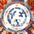 Imari Porcelain Antique Japanese Imari Style Charger Plate - Hand-Painted Wisteria and Iris Pattern For Sale - Image 4 of 9