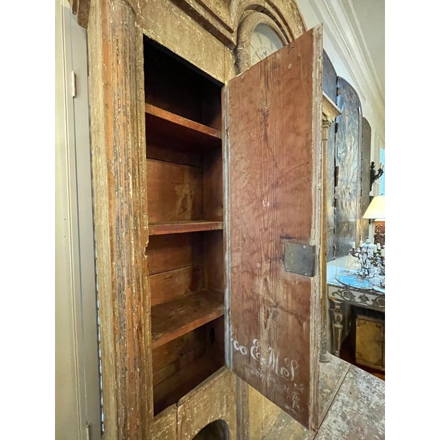 Early 19th Century Gustavian Style Cabinet With Drop Leaf Table For Sale - Image 4 of 11