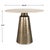 Contemporary Travertine & Brass Outdoor Bistro Table For Sale - Image 3 of 3