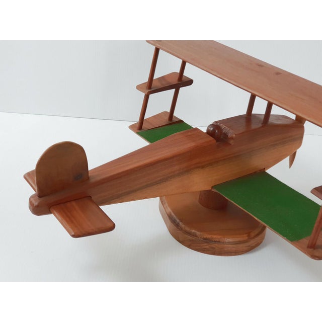Mid-Century Modern Vintage Turning Plane on Base in Teak, 1960s For Sale - Image 3 of 9