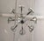 Oscar Torlasco Mid Century Italian Chrome and Murano Glass 8 Light Chandelier by Oscar Torlasco For Sale - Image 4 of 7