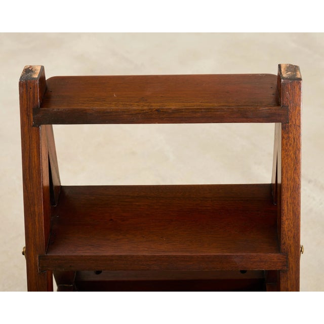 Arts and Crafts Style Mahogany Metamorphic Library Chair For Sale - Image 9 of 17