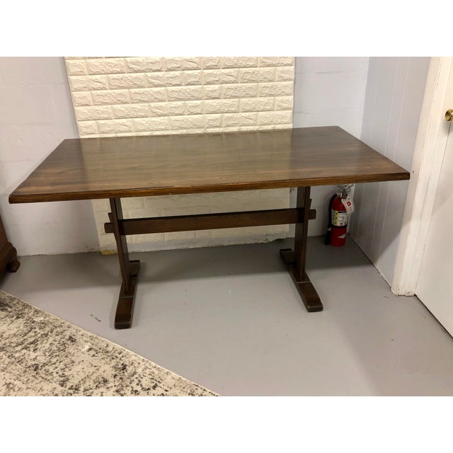 20th Century Traditional L.Hitchcock Trestle Table Chairish