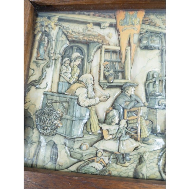 Gray Mid-Century 3d Cut Paper Diorama Shadowbox Print After Anton Pieck For Sale - Image 8 of 10