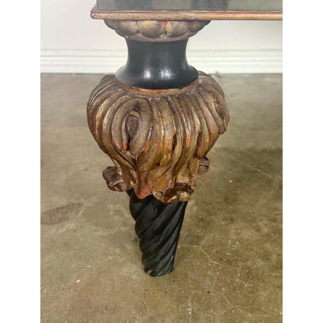 Hollywood Regency Hollywood Regency Mirrored Coffee Table With Carved Wood and Twisted For Sale - Image 3 of 12