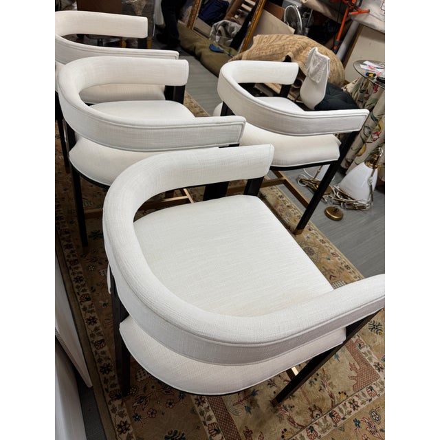 2020s Worlds Away Cruise Counter Stools, Set of Four For Sale - Image 5 of 12