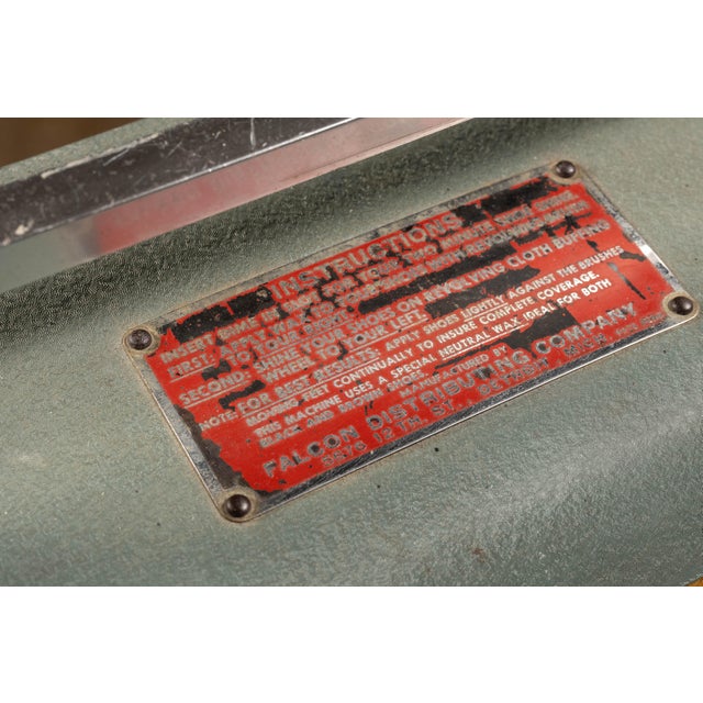 Gray Vintage Coin-Op Shoe Shine Machine For Sale - Image 8 of 8