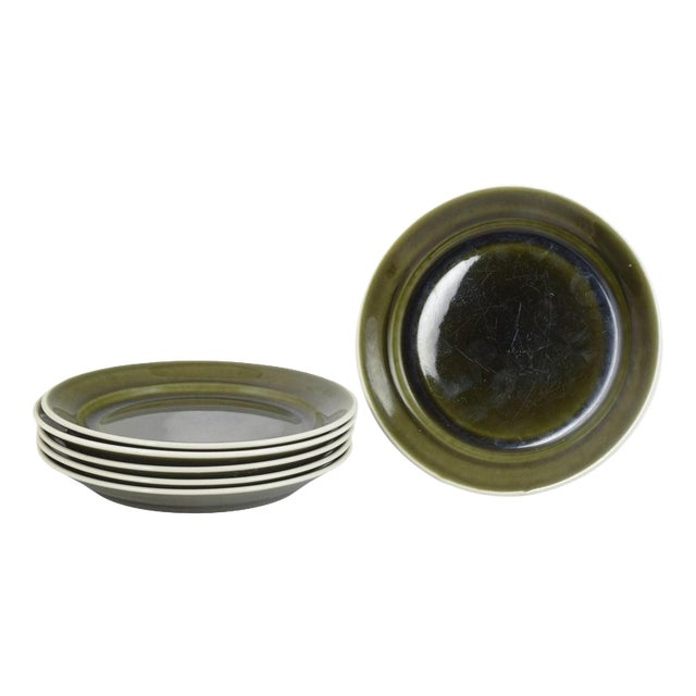 Vardag Plates in Stoneware by Stig Lindberg for Gustavsberg, 1960s, Set of 6 For Sale
