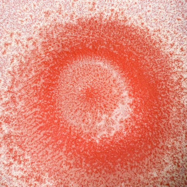 1980s Postmodern Pink Stoneware Art Pottery Plate For Sale In San Diego - Image 6 of 8