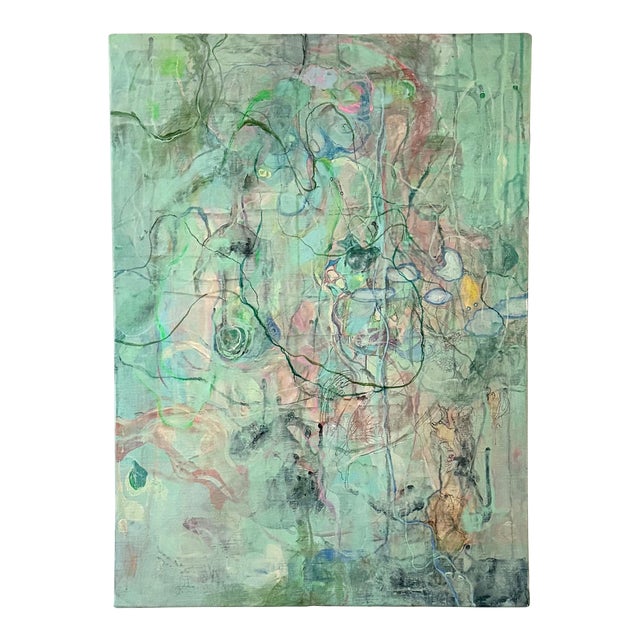 2020 "Excessive Sleep” Abstract Acrylic and Graphite on Canvas by Risa Takahashi For Sale