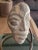 Surrealist Carved Stone Face Sculpture Steel Base Tribal Style Raw Wood Pedestal For Sale - Image 16 of 17