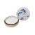 Chinoiserie Chinese Blue White Porcelain Fishes Graphic Round Box Display For Sale - Image 3 of 5
