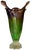Mid-Century Murano Art Glass Purple 4 Point and Green Vase For Sale - Image 13 of 18