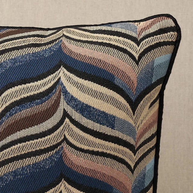 This pillow features Loulou. An elegant abstract design inspired by classic bargello tapestries, Loulou fabric is a...