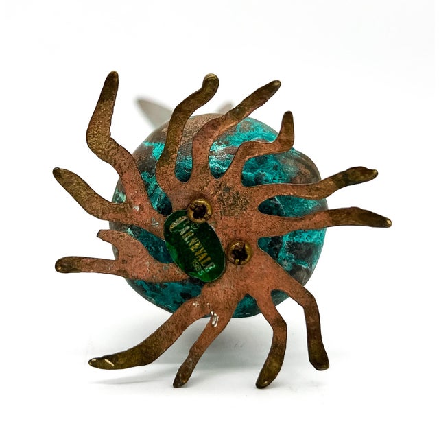 1985 Carnevale Verdigris Brass Sprouting Onion Bud Vase Sculpture – Organic Modern / Folk Art For Sale - Image 9 of 10