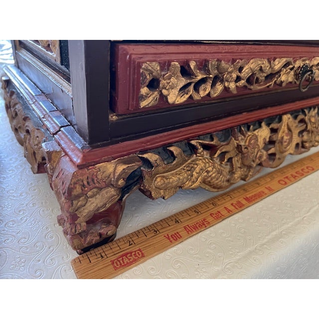 Antique Chinese Gilded Jewelry Box For Sale - Image 12 of 17