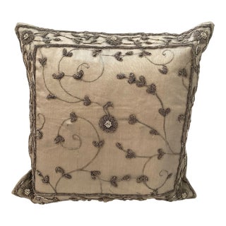 Metallic Embroidery Silk Organza Mini Pillow Cover For Sale
