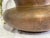 Hand Crafted Antique Copper Cauldron: Hand Hammered Firewood Bucket Green Patina Worn For Sale - Image 9 of 10