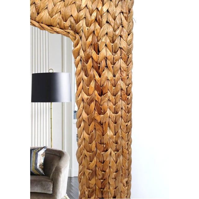 Wood Ralph Lauren Style Wall Mirror For Sale - Image 7 of 10