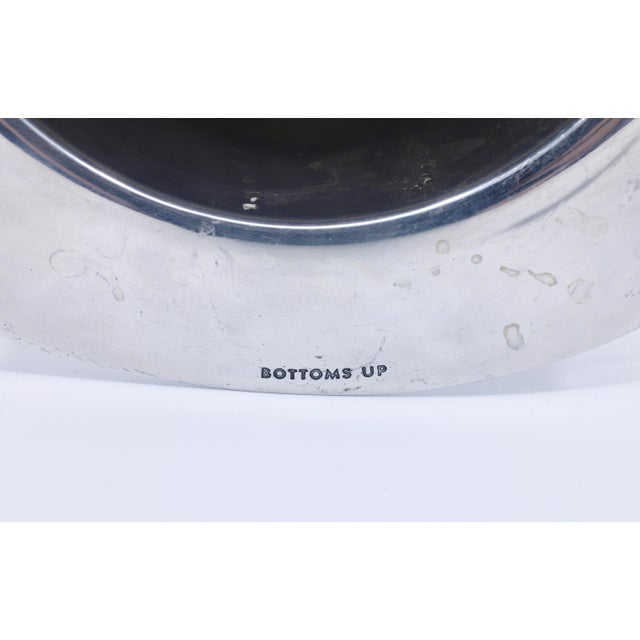 Chrome 1970s Vintage French Kate Spade Top Hat “Bottoms Up” Ice Bucket For Sale - Image 8 of 8