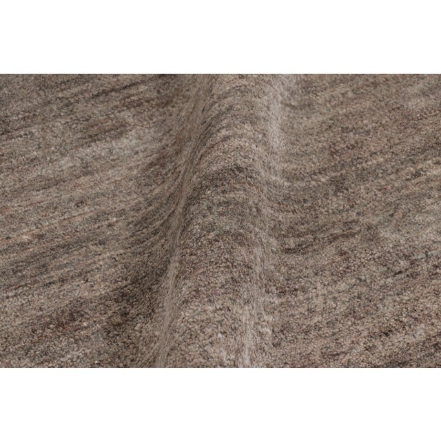 Textile Rug & Kilim’s Modern Textural Rug in Neutral Taupe and Gray Tone-on-Tone -14x15 For Sale - Image 7 of 8