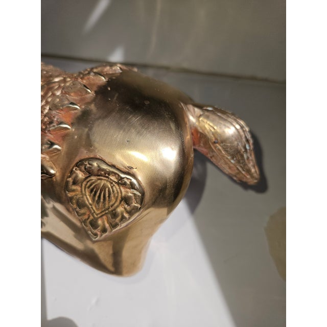 1960s Recumbent Brass Stag Saeiran Style For Sale In Philadelphia - Image 6 of 7