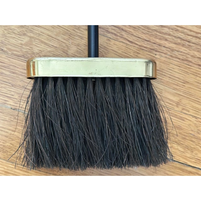 George Nelson Mid-Century Modern Brass & Iron Fireplace Tool Set — Attributed to George Nelson, Set of Four For Sale - Image 4 of 8