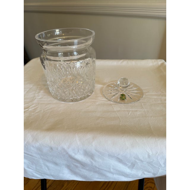 Late 20th Century Vintage Waterford Crystal Biscuit Barrel in Colleen Pattern With Original Box For Sale - Image 5 of 8