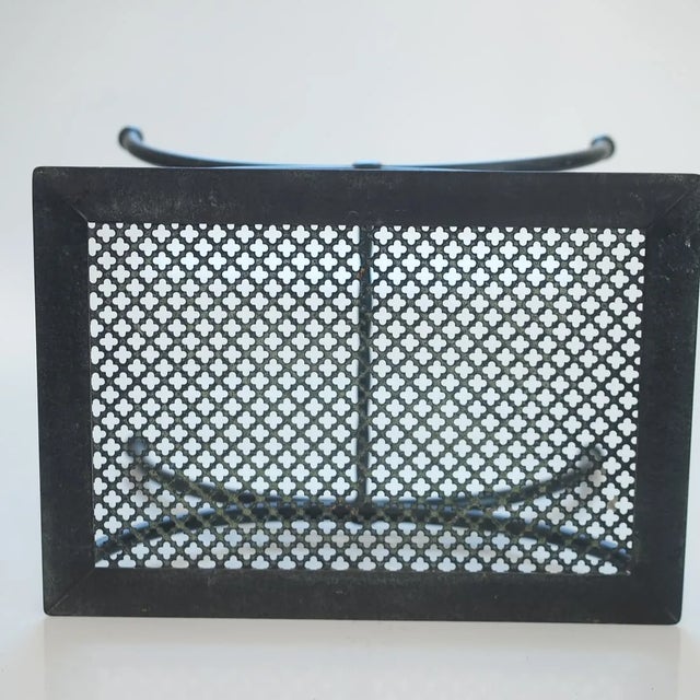Mid-Century Modern Mid 20th Century Elegant Mid Century Modern Metal Indoor/Outdoor Side Table For Sale - Image 3 of 4