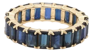 Natural 8.10 cts blue sapphire ring in 14k gold