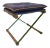 1970s Faux Bamboo & Steel Upholstered X Stool For Sale