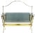 Glass and Brass Magazine Rack, 1960s For Sale
