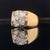 Diamond Ring Unisex 14 Karat Yellow and White Gold 1.10 TCW Certified For Sale - Image 9 of 11