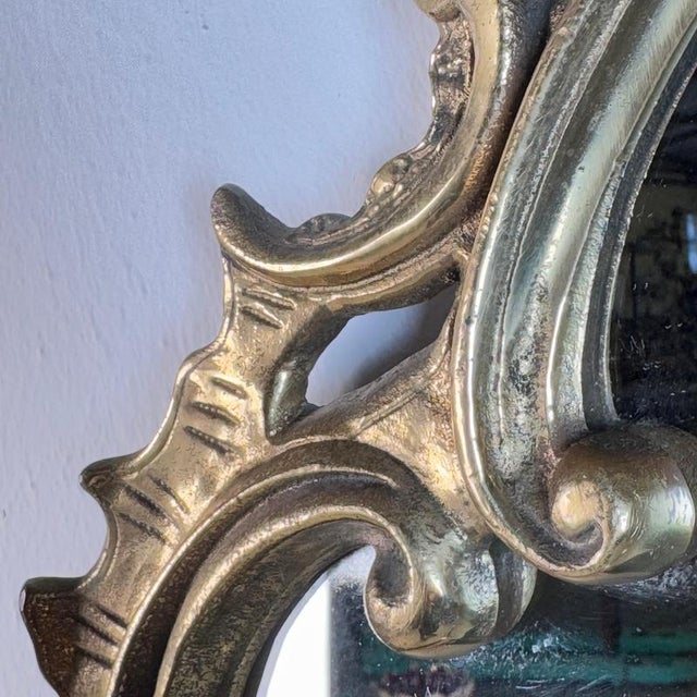 Louis XVI Style Florentine Brass Mirrors, 1890, Set of 2 For Sale - Image 13 of 15