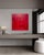 Red Contemporary Geometric Abstract Oil and Cold Wax Painting Red Monochromatic by Stephen Cimini For Sale - Image 8 of 8