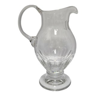 Large William Yeoward Irish Crystal Pitcher Jug For Sale