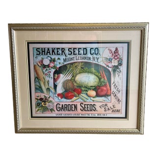 Late 20th Century Large Framed Advertisement Poster From ShakerSeed Company For Sale