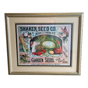 Late 20th Century Large Framed Advertisement Poster From ShakerSeed Company