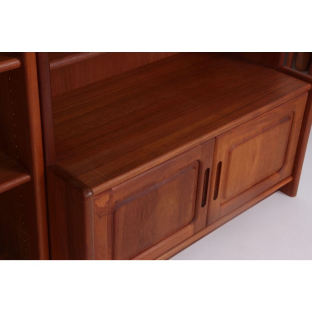 Brown Vintage Teak Bookcase with Removable Shelves, 1970s, Set of 2 For Sale - Image 8 of 10