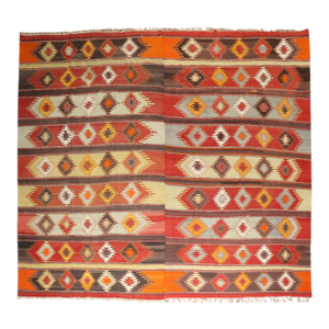 Vintage Zabihi Collection Turkish Large Square Kilim