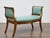 Wood English Regency Mahogany Leather Bench with Gilt Dolphin Armrests For Sale - Image 7 of 12