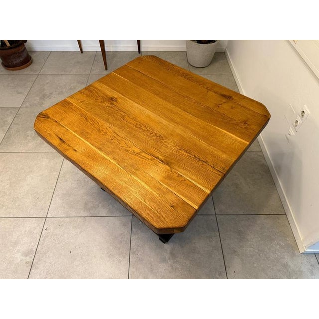 Wood Rustic Farmhouse Table in Natural Wood For Sale - Image 7 of 8